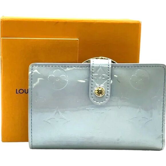 Louis Vuitton Wallet Viennois Gray Monogram Vernis - Picture 1 of 16